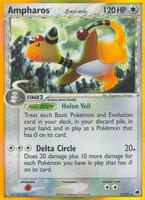 Pokemon,EX Dragon Frontiers,Ampharos (Delta Species) - 1/101,Holofoil,Holo Rare,Moderately Played