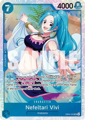 One Piece Card Game,The Azure Sea's Seven,Nefeltari Vivi - EB04-025,Foil,Super Rare,Near Mint