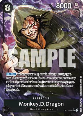 One Piece Card Game,Legacy of the Master,Monkey.D.Dragon (Alternate Art) - OP12-094,Foil,Super Rare,Near Mint