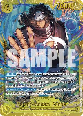 One Piece Card Game,Legacy of the Master,Bartholomew Kuma - OP12-119,Foil,Secret Rare,Near Mint