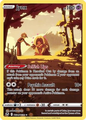 Pokemon,SWSH12: Silver Tempest Trainer Gallery,Jynx - TG04/TG30,Holofoil,Ultra Rare,Lightly Played
