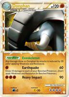 Pokemon,HeartGold SoulSilver,Donphan (Prime) - 107/123,Holofoil,Ultra Rare,Heavily Played
