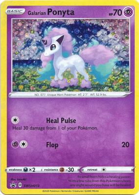 Pokemon,Miscellaneous Cards & Products,Galarian Ponyta - SWSH013 (General Mills Promo),Holofoil,Promo,Near Mint