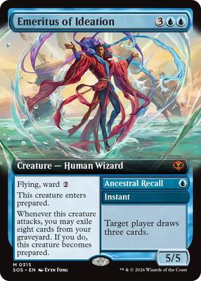 Magic: The Gathering,Secrets of Strixhaven,Emeritus of Ideation (Extended Art) - 315,Foil,Mythic,Near Mint