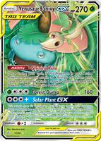 Pokemon,SM - Cosmic Eclipse,Venusaur & Snivy GX - 1/236,Holofoil,Ultra Rare,Lightly Played