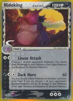 Pokemon,EX Dragon Frontiers,Nidoking (Delta Species) - 6/101,Holofoil,Holo Rare,Damaged