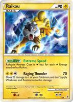 Pokemon,Call of Legends,Raikou (Shiny) - SL9,Holofoil,Shiny Holo Rare,Moderately Played