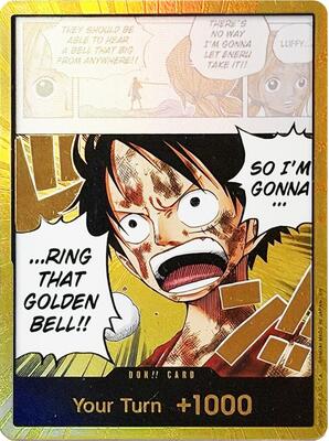 One Piece Card Game,Adventure on Kami's Island,DON!! Card (Luffy) (Gold),Foil,DON!!,Near Mint