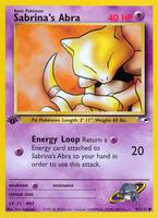 Pokemon,Gym Heroes,Sabrina's Abra - 091/132,1st Edition,Common,Lightly Played
