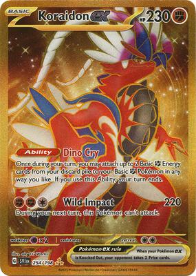Pokemon,SV01: Scarlet & Violet Base Set,Koraidon ex - 254/198,Holofoil,Hyper Rare,Moderately Played