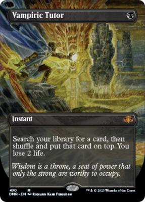 Magic: The Gathering,Dominaria Remastered,Vampiric Tutor (Borderless) - 430,Normal,Mythic,Moderately Played