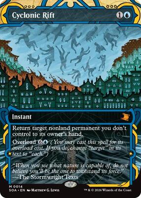 Magic: The Gathering,Secrets of Strixhaven: Mystical Archive,Cyclonic Rift - 14,Foil,Mythic,Lightly Played