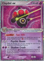 Pokemon,Power Keepers,Claydol ex - 93/108,Holofoil,Ultra Rare,Damaged