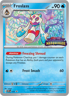 Pokemon,SV: Scarlet & Violet Promo Cards,Froslass - 117,Holofoil,Promo,Moderately Played