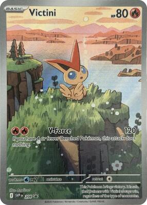 Pokemon,SV: Scarlet & Violet Promo Cards,Victini - 208,Holofoil,Promo,Lightly Played