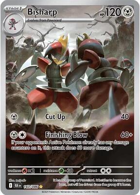 Pokemon,SV: Black Bolt,Bisharp - 143/086,Holofoil,Illustration Rare,Near Mint