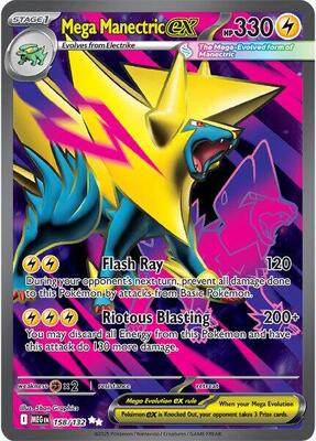 Pokemon,ME01: Mega Evolution,Mega Manectric ex - 158/132,Holofoil,Ultra Rare,Near Mint