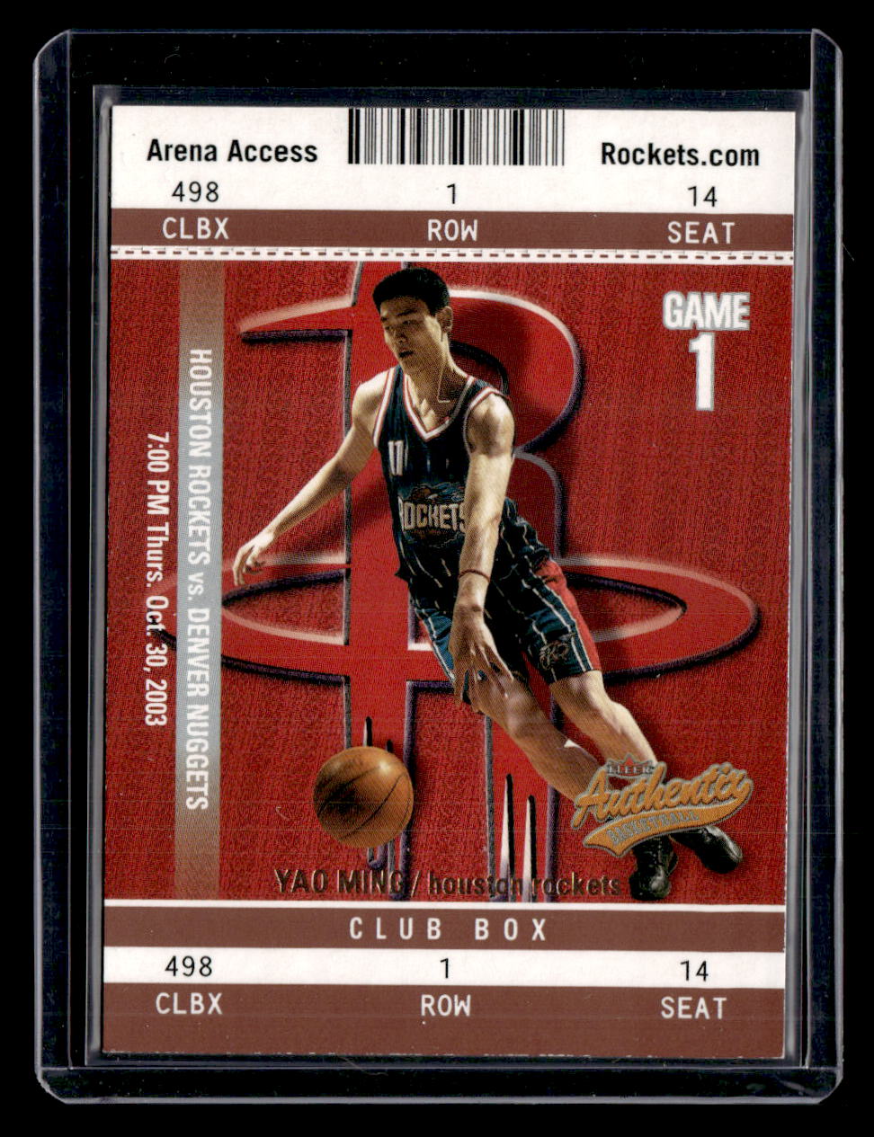 Fleer 2003-04 Fleer Authentix,2003-04 Fleer Authentix,Yao Ming - 87,Club Box