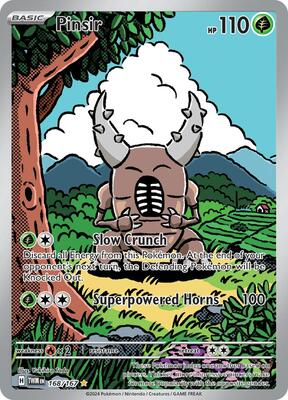 Pokemon,SV06: Twilight Masquerade,Pinsir - 168/167,Holofoil,Illustration Rare,Near Mint
