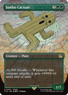 Magic: The Gathering,FINAL FANTASY,Jumbo Cactuar (Borderless) - 343,Foil,Rare,Near Mint