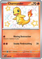 Pokemon,SV: Paldean Fates,Charmander - 109/091,Holofoil,Shiny Rare,Near Mint