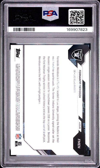 2026 TOPPS NOW FERNANDO MENDOZA #FMEN PSA 10