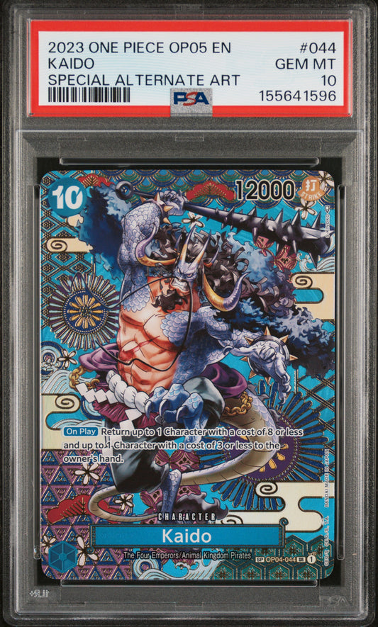 2023 ONE PIECE OP05-AWAKENING OF THE NEW ERA KAIDO #044 SPECIAL ALTERNATE ART PSA 10