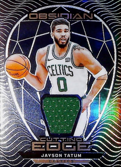 2023-24 Panini Obsidian #CE-TAT Jayson Tatum Cutting Edge Memorabilia #/249