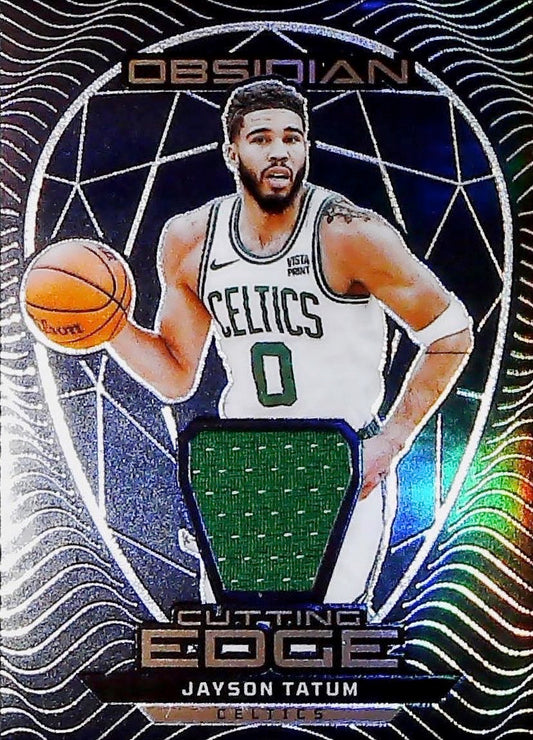 2023-24 Panini Obsidian #CE-TAT Jayson Tatum Cutting Edge Memorabilia #/249