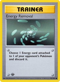 pokemon Base Set (Shadowless) Energy Removal