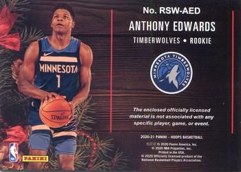 2020-21 Hoops #RSW-AED Anthony Edwards Rookie Sweaters