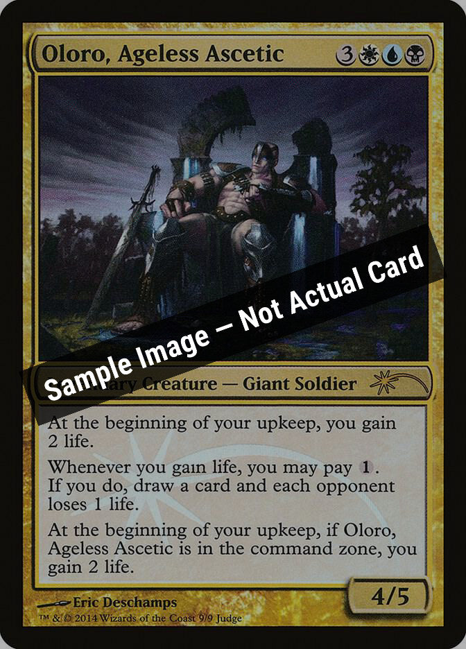 Magic,Judge Promos,Oloro, Ageless Ascetic - 9,Foil,Lightly Played — Sample Image, Not Actual Card