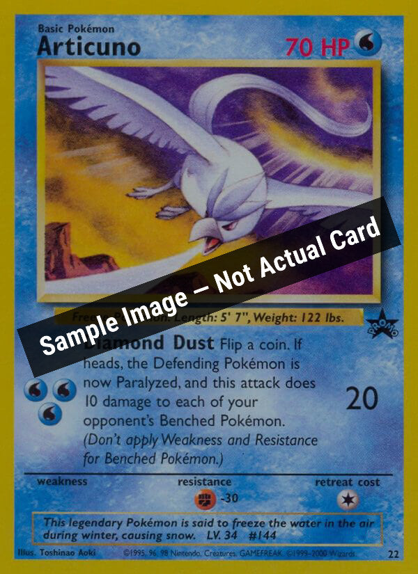 Pokemon,WoTC Promo,Articuno (22) - 22/53,Normal,Lightly Played — Sample Image, Not Actual Card