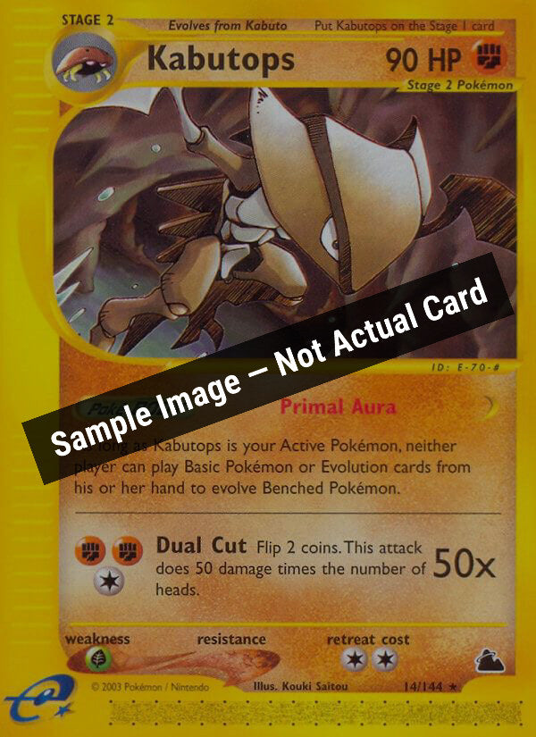 Pokemon,Skyridge,Kabutops (14) - 014/144,Normal,Lightly Played — Sample Image, Not Actual Card
