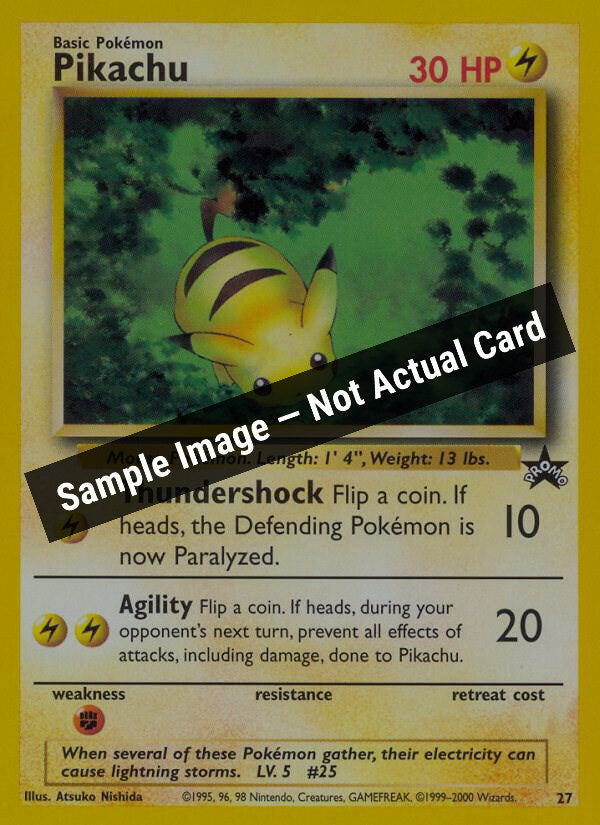 Pokemon,WoTC Promo,Pikachu (27) - 27/53,Normal,Lightly Played — Sample Image, Not Actual Card