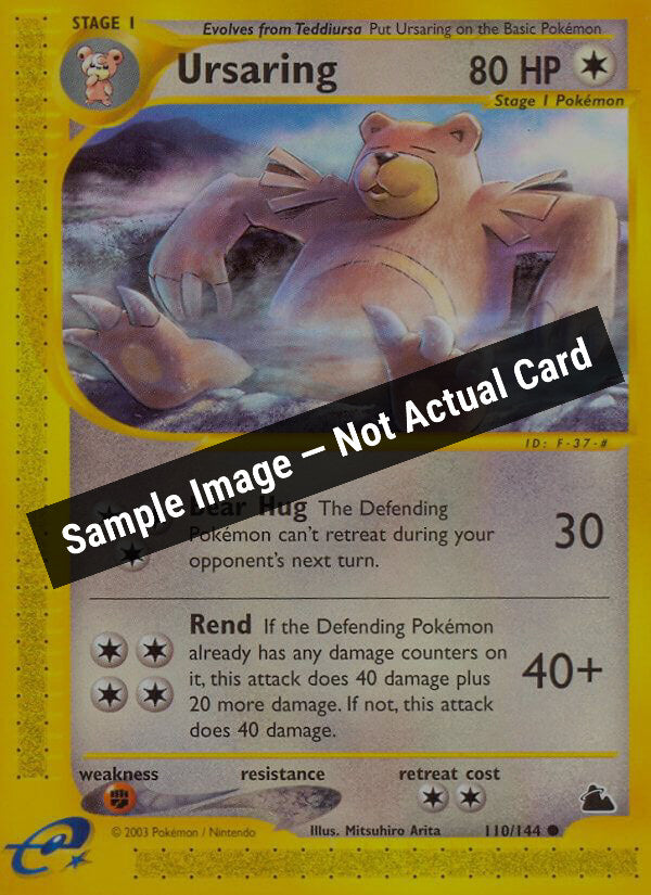 Pokemon,Skyridge,Ursaring - 110/144,Normal,Lightly Played — Sample Image, Not Actual Card