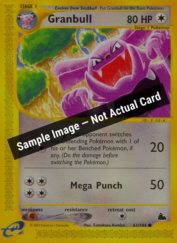 Pokemon,Skyridge,Granbull - 061/144,Normal,Heavily Played — Sample Image, Not Actual Card