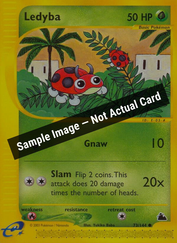 Pokemon,Skyridge,Ledyba (73) - 073/144,Normal,Heavily Played — Sample Image, Not Actual Card