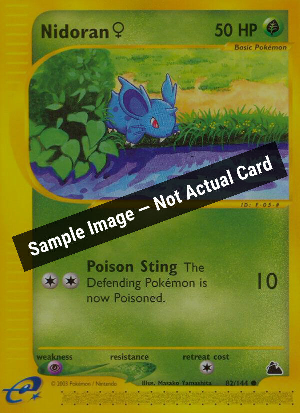 Pokemon,Skyridge,Nidoran F (82) - 082/144,Normal,Heavily Played — Sample Image, Not Actual Card