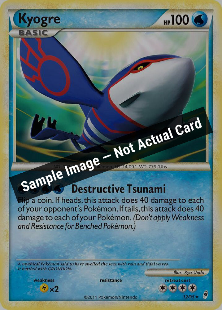 Pokemon,Call of Legends,Kyogre - 12/95,Holofoil,Lightly Played — Sample Image, Not Actual Card