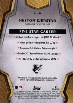 2024 Topps Five Star #FSA-HK Heston Kjerstad
