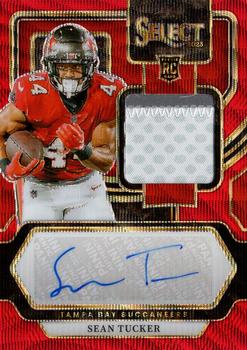 2023 Panini Select #RSM-STU Sean Tucker Signature Memorabilia Red Wave Prizm