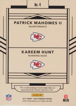 2017 Panini Gold Standard #4 Hunt / Mahomes Newly Minted Duals #/149
