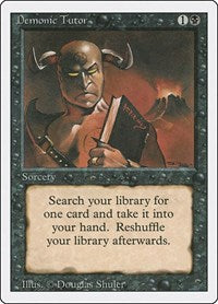 MTG Revised Edition Demonic Tutor