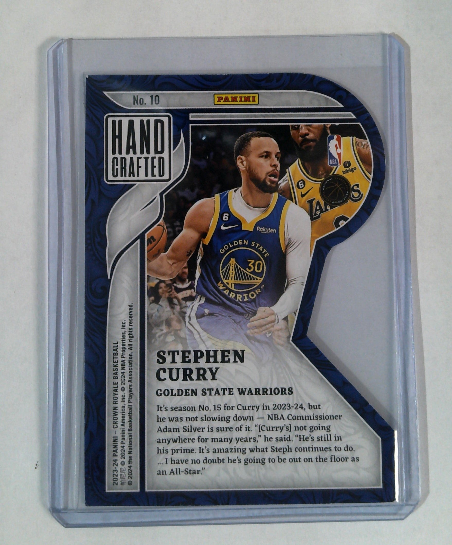 2024 Panini Crown Royale Hand Crafted Stephen Curry 10 Purple 6/25