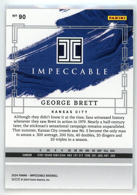 2024 Panini Impeccable #99 George Brett /25