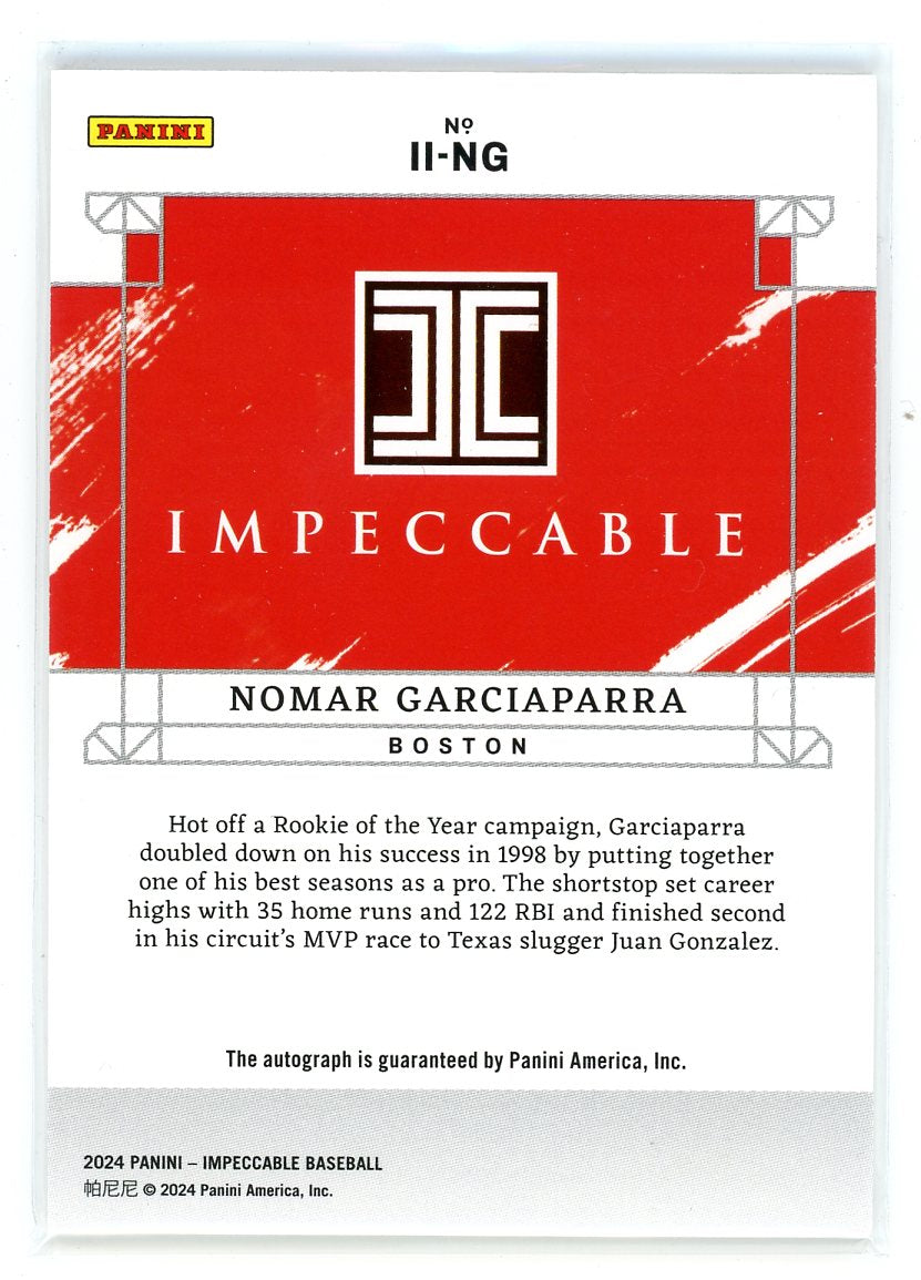 2024 Panini Impeccable #II-NG Nomar Garciaparra Indelible Ink /25