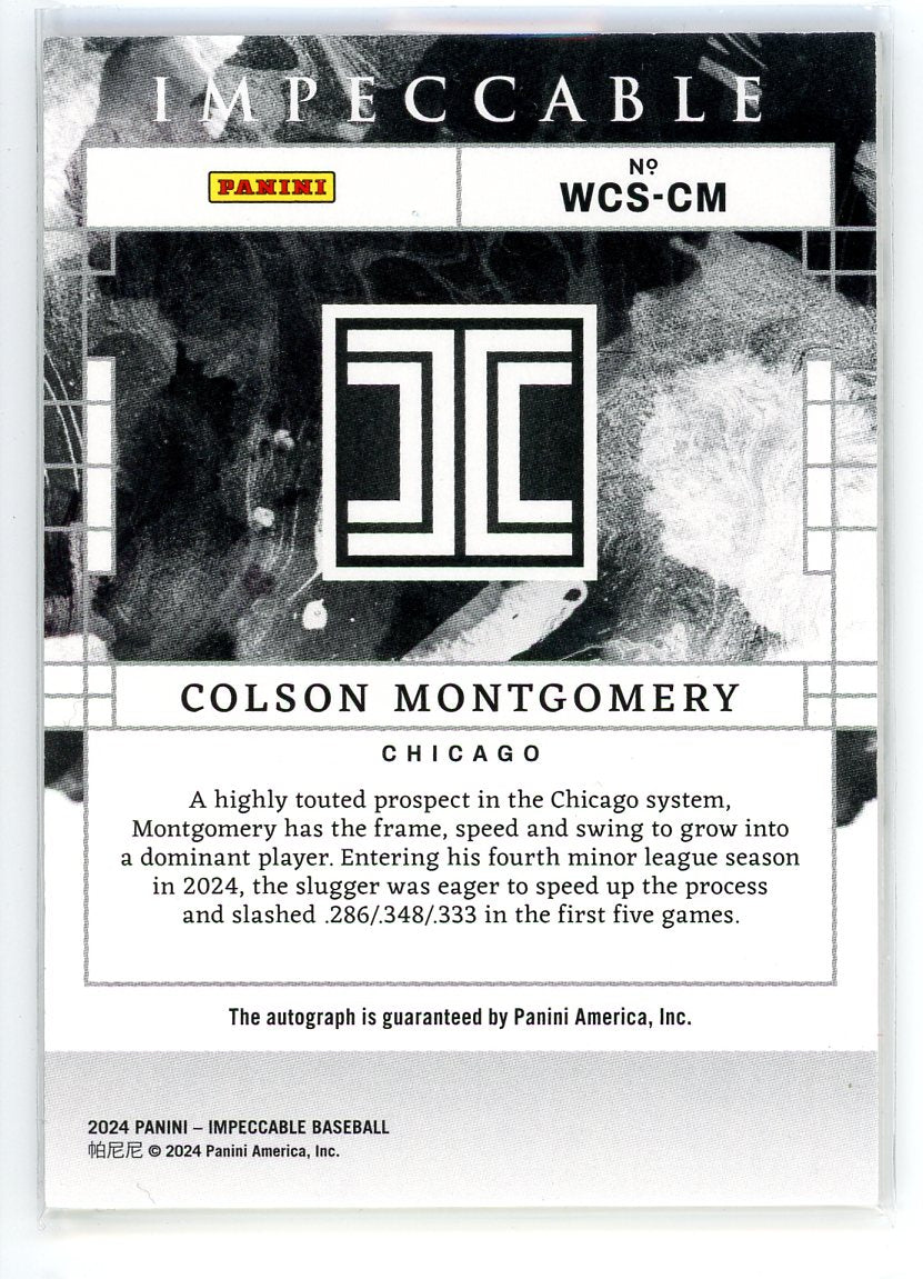 2024 Panini Impeccable #WCS-CM Colson Montgomery Watercolor Ink /49