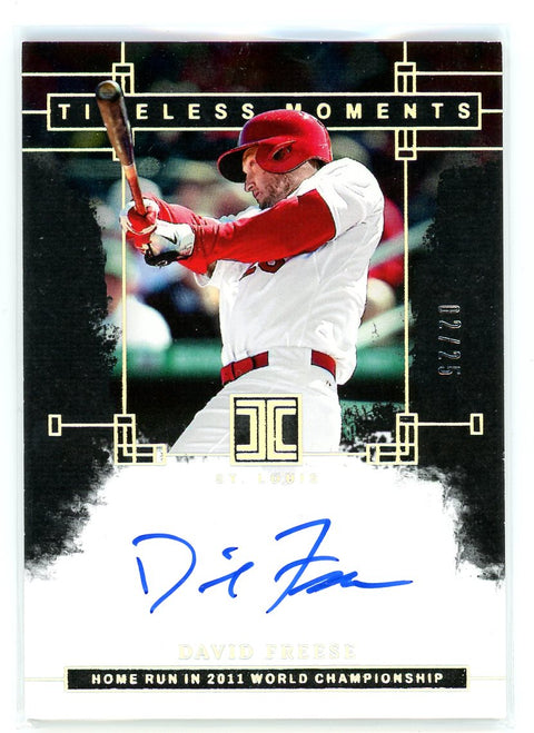 2023 Panini Impeccable #TMS-DF David Freese Timeless Moments /25