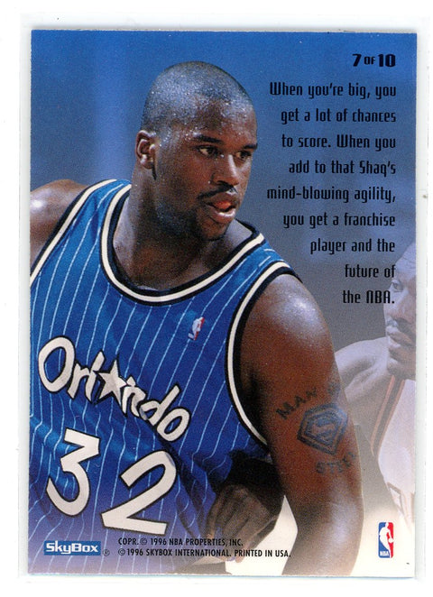 1995-96 SkyBox E-XL #7 Shaquille O'Neal A Cut Above
